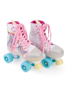 Роликовые коньки квады SXRIDE RADOST ретро кеды YXSKT03 единорог с подсветкой, р.32