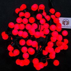 Электрическая гирлянда Мастерская Деда Мороза R-BALL-10M-100PC-6W-IP65 10 м красный