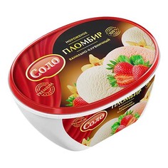 Мороженое пломбир Соло клубника-ваниль бзмж 400 г Solo