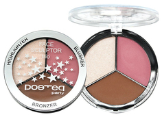 Набор для макияжа POETEQ Face Sculptor Trio Шампань/клубничный крем/матовый 7,5 г