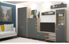 Горизонт Гостиная Анталия 1+ комод+шкаф 2 дв.+полки 2 шт.