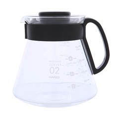 Чайник сервировочный HARIO с черной пластиковой ручкой 600мл XVD-60B