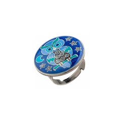 Кольцо из бижутерного сплава с эмалью Clara Bijoux K27953-3 BL