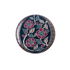 Брошь из бижутерного сплава/бронзы с эмалью Clara Bijoux F77091 G