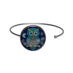Браслет из бижутерного сплава/бронзы с эмалью Clara Bijoux C77385-5 BL
