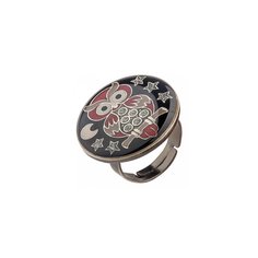 Кольцо из бижутерного сплава с эмалью Clara Bijoux K27956-6 BW