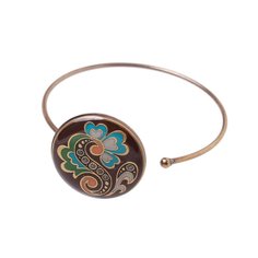 Браслет из бижутерного сплава/бронзы с эмалью Clara Bijoux C77393-3 BR