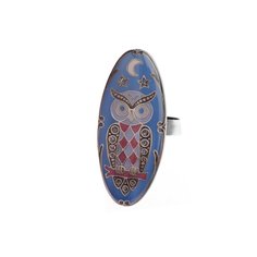 Кольцо из бижутерного сплава/бронзы с эмалью Clara Bijoux K27963.13 BL