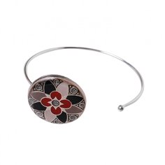 Браслет из бижутерного сплава/бронзы с эмалью Clara Bijoux C77401-1 BW