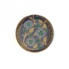 Брошь из бижутерного сплава/бронзы с эмалью Clara Bijoux F77093 V