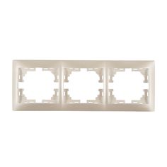 Рамка Lezard Мира 701-3000-148 3 Мест. (Б/Вст, Горизонт.) Перламутр