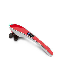 Беспроводной ручной массажер для тела BODY MASSAGER c ИК-прогревом FITSTUDIO (красный) Family Shop