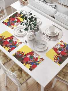 Сервировочные салфетки JoyArty "Новогодний санта" (32х46 см, 4 шт.)