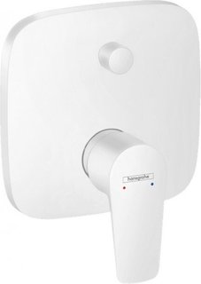 Смеситель для ванны с душем белый матовый Hansgrohe Talis E 71745700