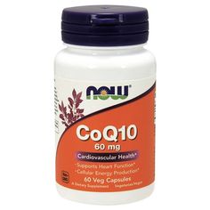 Коэнзим Q10 NOW CoQ10 60 мг (60 вегкапсул)