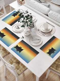 Сервировочные салфетки JoyArty "Рыбаки на радужной реке" (32х46 см, 4 шт.)