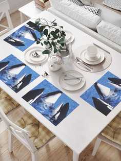 Сервировочные салфетки JoyArty "Довольные касатки" (32х46 см, 4 шт.)