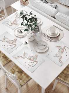 Сервировочные салфетки JoyArty "Дикий олень" (32х46 см, 4 шт.)