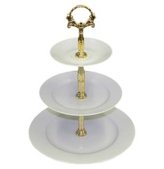 Этажерка 3-х ярусная h-30 см Leander "Соната /Без декора" / 158019