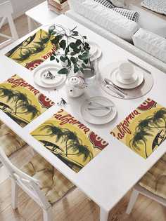 Сервировочные салфетки JoyArty "Приглашение в Калифорию" (32х46 см, 4 шт.)