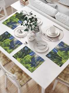 Сервировочные салфетки JoyArty "Река у высокой горы" (32х46 см, 4 шт.)