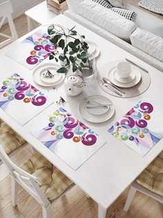 Сервировочные салфетки JoyArty "Радужный вихрь" (32х46 см, 4 шт.)