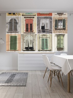 Шторы с фотопечатью JoyArty "Оконный вопрос" из сатена, 290х180 см