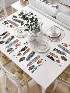 Сервировочные салфетки JoyArty "Различия перьев" (32х46 см, 4 шт.)