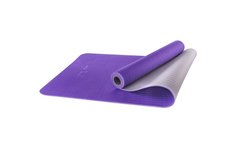 Коврик для йоги STARFIT FM-201, TPE, 173x61x0,5 см(фиолетовый-серый)
