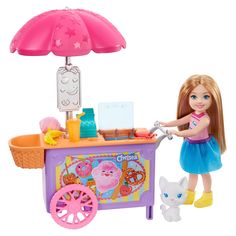 Barbie Кукла Челси Магазин-кафе с тележкой GHV76