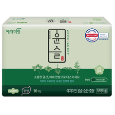 Гигиенические прокладки Yejimiin, Mild Herb Cotton, средние, 16 шт.