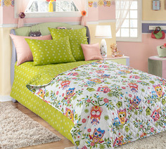 Покрывало детское стеганое "Совята" из перкали 110х140 Текс-Дизайн