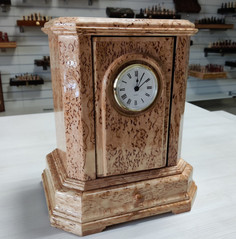 Шкатулка-часы авторские из карельской березы трансформируемая Lavochkashop