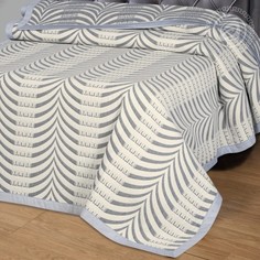 Покрывало Жаккардовое Кассандра серая 180х235 Двуспальное 100% Хлопок АРТ ДИЗАЙН