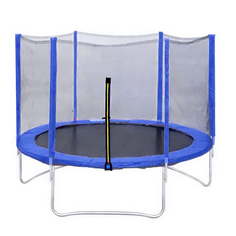 Батут DFC Trampoline Fitness 12ft наружная сетка, синий (366см) (два короба) (12FT-TR-B)