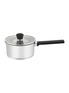 Ковш Gourmet, объем 1,2 л, из нержавеющей стали с крышкой из жаропрочного стекла Mallony