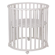 кроватка-трансформер Polini Kids Круглая/овальная Simple 905,75 см, белый