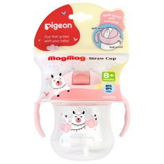 Поильник PIGEON MagMag с трубочкой 8 месяцев Альпака