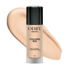 Маскирующий тональный крем ODRY с матовым финишем "COLLAGEN SKIN" тон 02