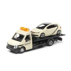 Bburago машинка-эвакуатор 18-31400/4 1:43 Street Fire Flatbed Transport, бежевый