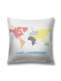 Наволочка декоративная JoyArty "Текстурная карта" на молнии, 45x45 см