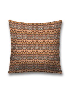 Наволочка декоративная JoyArty "Узоры с зигзагами" на молнии, 45x45 см