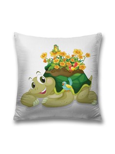 Наволочка декоративная JoyArty "Добрая черепаха" на молнии, 45x45 см