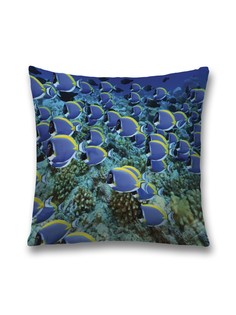 Наволочка декоративная JoyArty "Рыбная экзотика" на молнии, 45x45 см