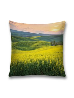 Наволочка декоративная JoyArty "Волнистые поля" на молнии, 45x45 см