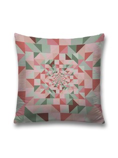 Наволочка декоративная JoyArty "Вихрь треугольников" на молнии, 45x45 см