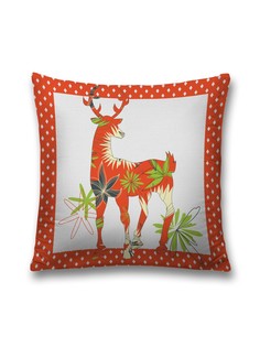 Наволочка декоративная JoyArty "Олень в листьях" на молнии, 45x45 см