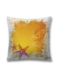 Наволочка декоративная JoyArty "Солнечные морские звезды" на молнии, 45x45 см