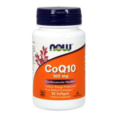 Коэнзим Q10 NOW CoQ10 100 мг капсулы 50 шт.