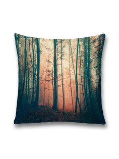 Наволочка декоративная JoyArty "Тихий лес" на молнии, 45x45 см